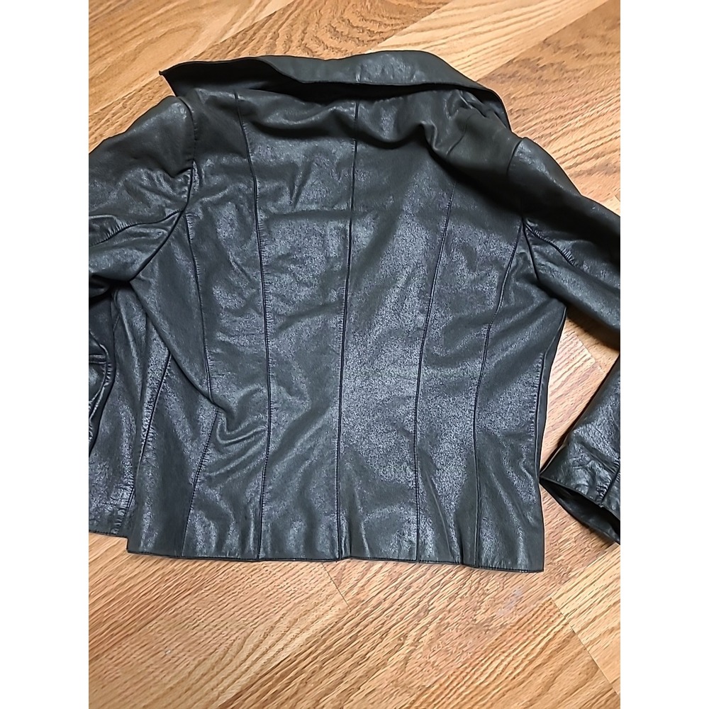 Y2K Vintage CLASSIQUES ENTIER Leather Jacket In Black Size Medium - Picture 8 of 8